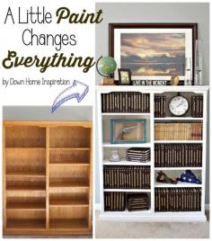 
                    
                        A Little Paint Changes Everything - The Story of my Upcycled, Hand me Down Painted Bookcase - Down Home Inspiration
                    
                