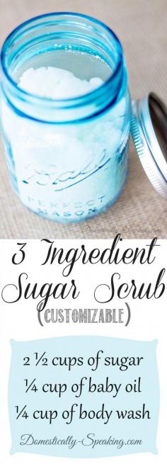 
                    
                        3 Ingredient Sugar Scrub ~ Easy and Customizable!
                    
                
