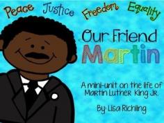 
                    
                        This fun and engaging unit will help your students understand the life of Martin Luther King Jr. in a memorable way. Included in this pack is: *A colorful class reader that you can use on your projector. *A black and white reader for your students to color &amp; keep. *Several graphic organizers (KWL, Circle, Tree Map) with writing extension. *Fair or Not Fair cut &amp; paste sort *Keeping the Peace pocket chart sort *Martin Luther King Jr. 3-2-1 accordion book to make &amp; take *Varied "I ...
                    
                