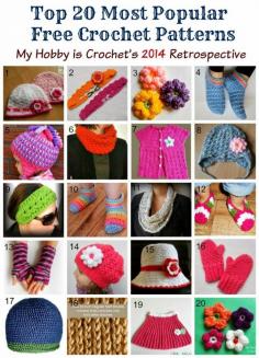 
                    
                        My Hobby Is Crochet: Top 20 Most Popular Free Crochet Patterns| My Hobby is Crochet's 2014 Retrospective
                    
                