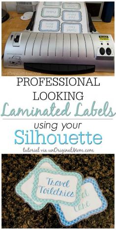 
                    
                        Wow, you can make create and cut out laminated labels with your Silhouette Portrait or Cameo!  Full step-by-step tutorial to do it yourself!
                    
                