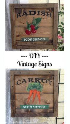 
                    
                        DIY Vintage Signs, complete tutorial and a pattern to download.  FlowerPatchFarmho...
                    
                
