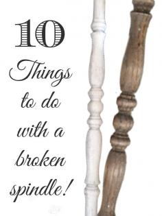 
                    
                        Do you love junky rustic style?  Here's DIY projects using broken spindles.  My saying, "Broken pieces mend stronger!"  countrydesignstyl...
                    
                