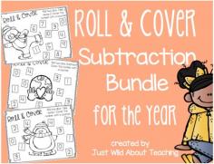 
                    
                        Just Wild About Teaching: Roll and Cover {Subtraction Bundle} for the Year & Bonus Pack
                    
                