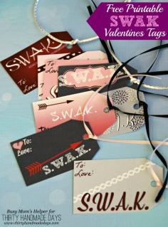 
                    
                        Free Printable SWAK Valentines Tags / by Busy Mom's Helper for ThirtyHandmadeDay... #Valentines #Printables #SWAK #Tags
                    
                