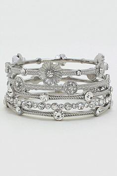 
                    
                        Crystal Abella Bracelet in Silver
                    
                