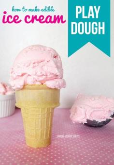 
                    
                        An edible ICE CREAM PLAY DOUGH recipe that your kids will fall in love with!
                    
                