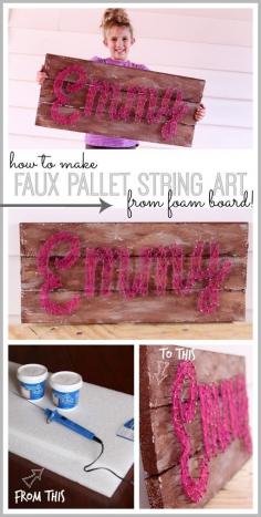 
                    
                        how to make your own Faux Pallet Word String Art (YES, this is made from FOAM!!) - Sugar Bee Crafts
                    
                