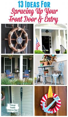 
                    
                        Love the adorable wreath ideas here and there are some simple things to try too! 13 Ideas for Sprucing Up Your Front Door & Entry
                    
                