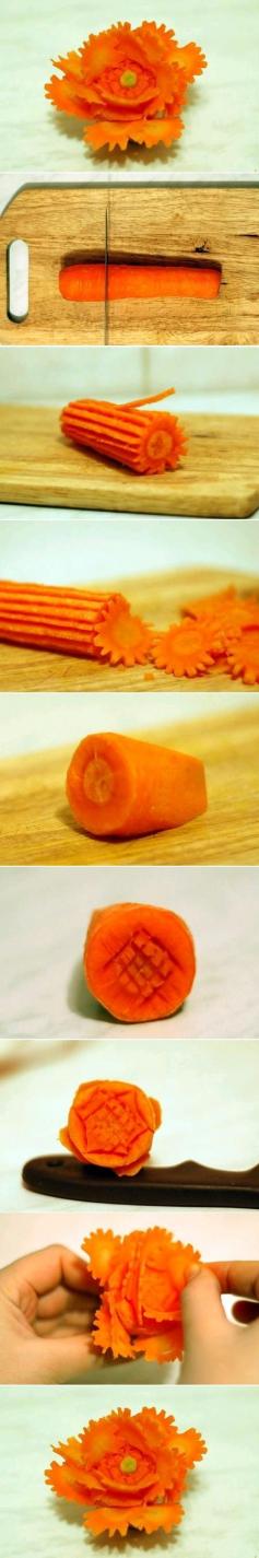 
                    
                        DIY Beautiful Carrot Flower. Lovely way to serve for Spring and Summer! \\
                    
                