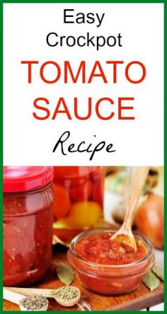
                    
                        Easy Crock Pot Tomato Sauce Recipe #crockpot #slowcooker #healthy
                    
                
