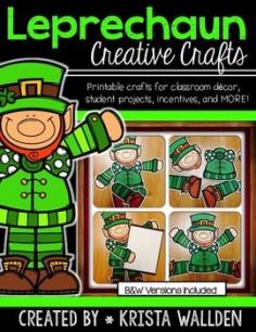 
                    
                        This Creative Craft Pack gives you the materials to create multiple types of Leprechaun crafts and decorations for your classroom. Included are different sized pieces for:  - leprechaun page toppers (two sizes) - jumbo bulletin board leprechaun - smaller leprechaun printables (to be used to save paper or paper bag puppet)$
                    
                