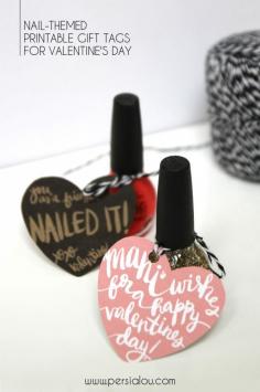 
                    
                        Printable Jamberry and Nail-Themed Valentines - "Mani" wishes for a Happy Valentine's Day! You as a friend? Nailed it! www.persialou.com
                    
                