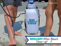 
                    
                        Super idea!  Keep a tank sprayer filled with water in your car for a trip to the beach--bypass the lines at the showers and clean the sand off fast!  Vinyl decal reminds you that this sprayer should be used for water only.
                    
                