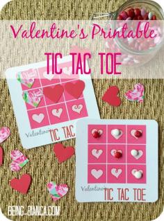 
                    
                        Free Printable Valentine's Tic Tac Toe - this game is so cute to play at home or with a class (perfect for class parties!)
                    
                