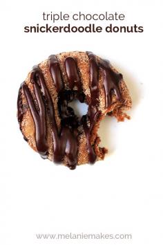 
                    
                        Triple Chocolate Snickerdoodle Donuts | Melanie Makes
                    
                