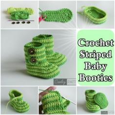 
                    
                        The Homestead Survival | Crochet Striped Baby Booties | thehomesteadsurvi... - Homesteading - Frugal - Craft
                    
                