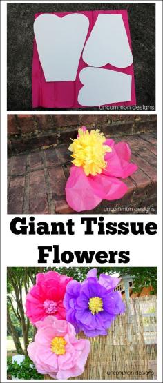 
                    
                        Such a cool and easy craft... make giant tissue paper flowers! www.uncommondesig... #tissuepoms #partyplanning
                    
                