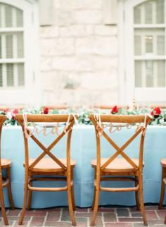 
                    
                        Bride and Groom sweetheart chairs: www.stylemepretty... | Photography: Mint - mymintphotography...
                    
                