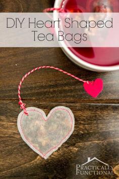 
                    
                        Make your own heart shaped tea bags for Valentine's Day! Perfect handmade valentines idea, and so easy to make!
                    
                