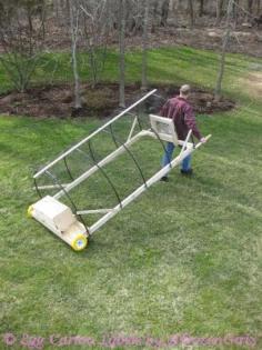 
                    
                        A chicken tractor is a portable enclosure used to move chickens around the yard. Our chicken tractor is not a housing unit, but some tractors can be built to house chickens. Ours is essentially a mobile playpen for use during the day.
                    
                