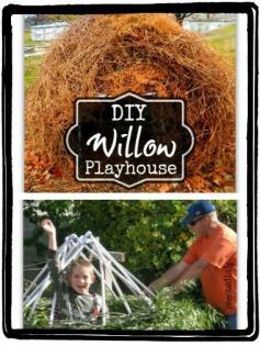 
                    
                        DIY Willow Playhouse that kids can help with l Homestead Lady (.com)
                    
                