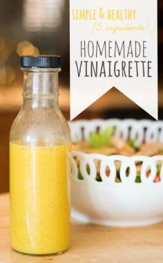 
                    
                        This homemade vinaigrette dressing is THE best. 5 simple ingredients, healthy, and extra tasty. Homemade for the win!
                    
                