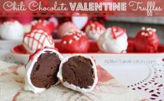 
                    
                        Chili Chocolate Valentine Truffles with ALittleClaireific... #Recipes #Truffles #Valentines #Chocolate
                    
                