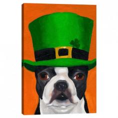 
                    
                        Boston Terrier Canvas Print - Luck of the Irish on Joss & Main
                    
                