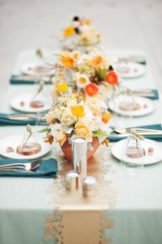 
                    
                        Mint and gold table: www.stylemepretty... | Photography: Ariel Cordero - www.arielcordero....
                    
                