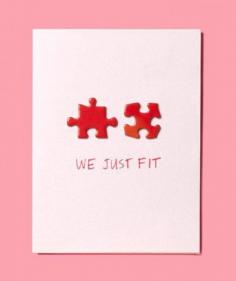 
                    
                        DIY Valentines Day Card with Puzzle Pieces - :We Just Fit"
                    
                