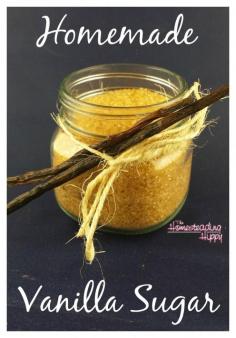 
                    
                        Take your baking, coffee and tea up a notch with this vanilla sugar!  Makes a great gift, too! ~The Homesteading Hippy #homesteadhippy #fromthefarm #vanilla #sugar #recipes
                    
                