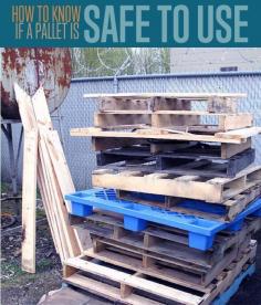 
                    
                        How To Tell If A Pallet Is Safe To Use | Pallets For Repurposed Furniture Projects & Ideas For Upcycling By DIY Ready diyready.com/....
                    
                