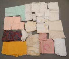 
                    
                        Misc. textile lot including linens, tablecloths etc. from Copake Auction.
                    
                