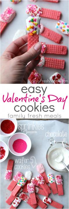 
                    
                        Super Easy Valentine's Day Cookies Recipe - from FamilyFreshMeals.com #valentinesday
                    
                