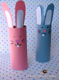 
                    
                        DIY Easter Bunny Candy Holder Craft. Perfect toilet paper roll craft to make with kids!  LivingLocurto.com
                    
                