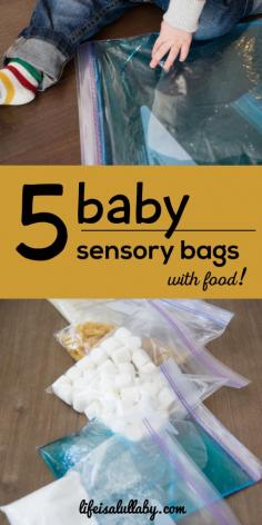 
                    
                        5 baby sensory bags with food
                    
                