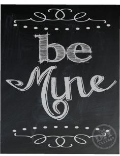 
                    
                        Cute chalkboard valentine's day printable - Be Mine!
                    
                