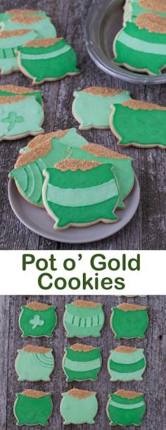 
                    
                        Pot o’ Gold Cookies - make your own pot o’ gold for St. Patrick’s Day!
                    
                