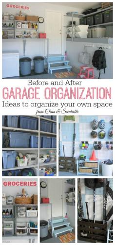 
                    
                        Great ideas to help organize your garage!  And you won't believe the before and after pics! // cleanandscentsibl...
                    
                