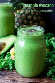 
                    
                        Pineapple Avocado Detox Smoothie - Creamy, sweet-but-not-too-sweet and full of health packed ingredients.
                    
                