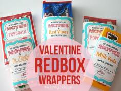 
                    
                        Printable Valentine Redbox Wrappers. Including the most popular movie watching treats!
                    
                