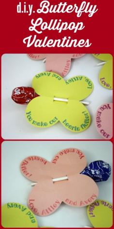 
                    
                        LOVE THESE! DIY Butterfly Lollipop Valentines--full tutorial by Designer Trapped in a Lawyer's Body!
                    
                