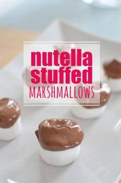 
                    
                        These nutella stuffed marshmallows are to die for!  The trick is to make them faster than they can be eaten... and that is definitely a challenge.
                    
                