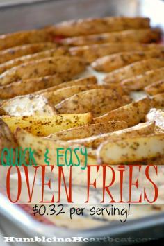 
                    
                        These oven fries are a breeze to throw together. The seasoning is spot on, and at just $0.32 a serving, why wouldn't you make these at least once a week?
                    
                