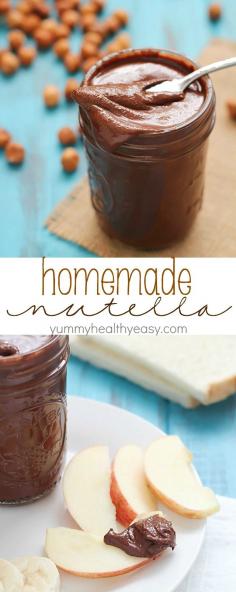 
                    
                        Did you know you can make Nutella at home?? It's easy! And dare I say, better than the original? Try it and see! Get this homemade nutella recipe on @yummyhealthyeasy
                    
                