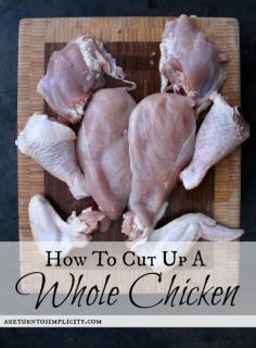 
                    
                        Knowing how to cut up a whole chicken can greatly benefit you, whether you are butchering your own chickens, or you are saving money by buying whole organic chickens and cutting them into your desired pieces.
                    
                