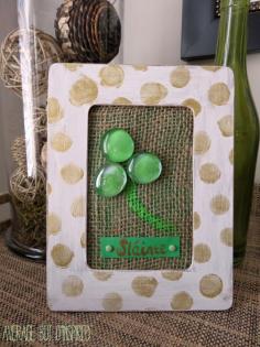 
                    
                        Make a fun shamrock craft for St. Patrick's Day using glass gems  from the floral aisle at the craft store.
                    
                