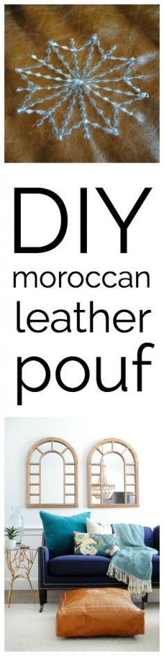 
                    
                        DIY Moroccan leather pouf or floor pillow
                    
                