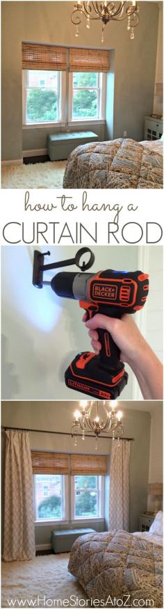 
                    
                        How to hang a curtain rod all by yourself. :)
                    
                